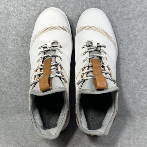 Athalonz EnVe‎ Golf Shoes Mens Size 8.5 White Tan Athletic Performance Spikeless - Picture 4 of 16